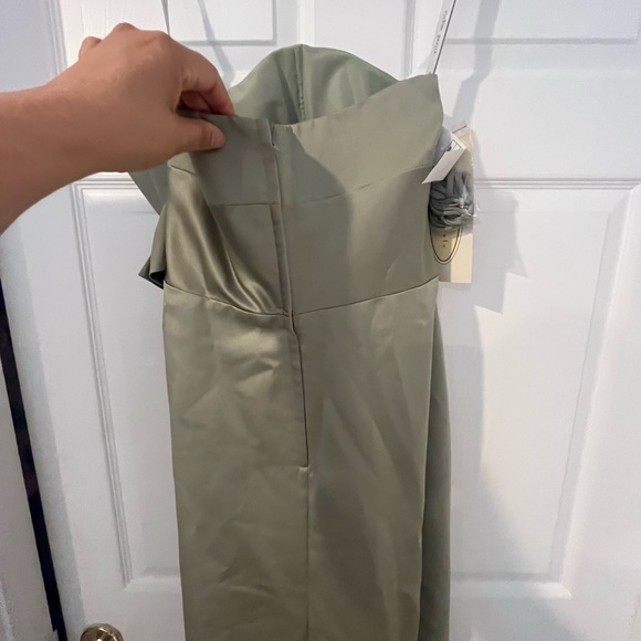 Alfred Angelo celadon green strapless dress - Picture 6 of 11